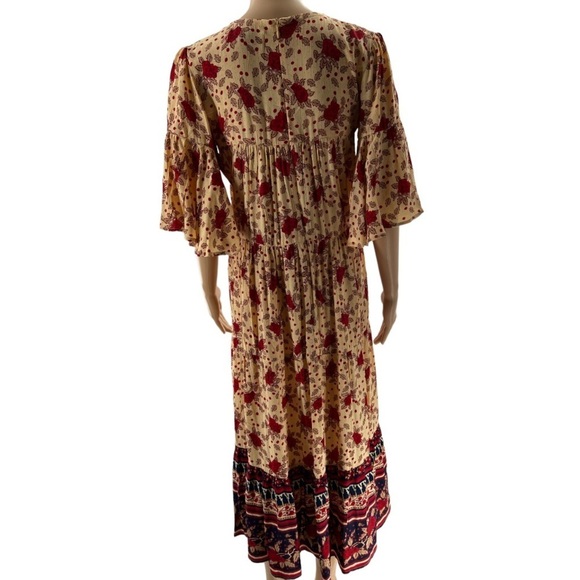 Faithful the Brand X Anthropologie Amelia Midi Dress Rose Garden Size S … - Picture 2 of 8